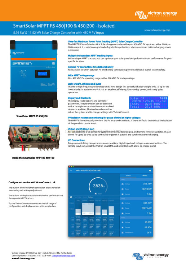 Victron Energy Smart Solar Mppt Rs 450/200-Tr – Scc145120510 - Image 4